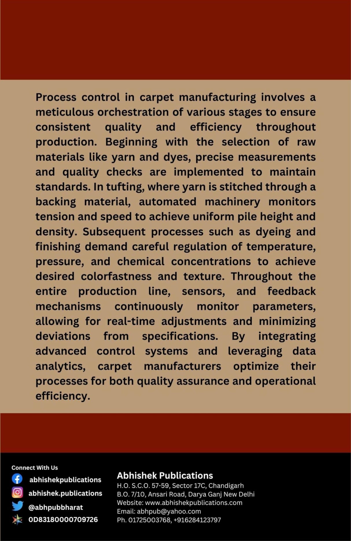 Process Control In Carpet Manufacturing - Retail Maharaj