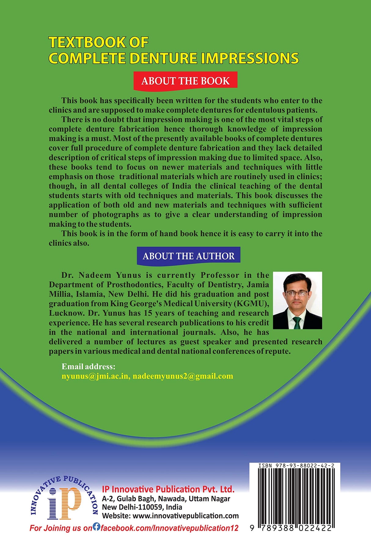TEXTBOOK OF COMPLETE DENTURE IMPRESSIONS - Complete Knowledge of Impression Making - Retail Maharaj