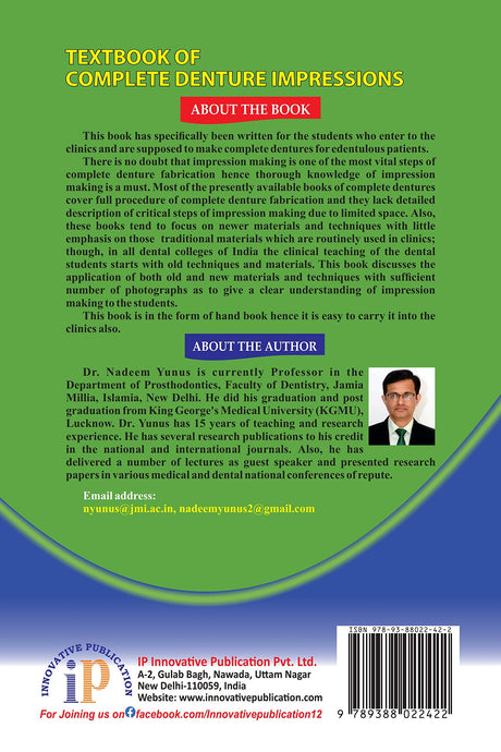 TEXTBOOK OF COMPLETE DENTURE IMPRESSIONS - Complete Knowledge of Impression Making - Retail Maharaj