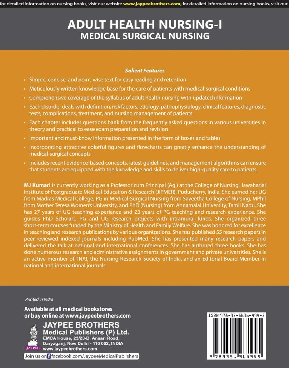 ADULT HEALTH NURSING-I (MEDICAL SURGICAL NURSING) - Retail Maharaj