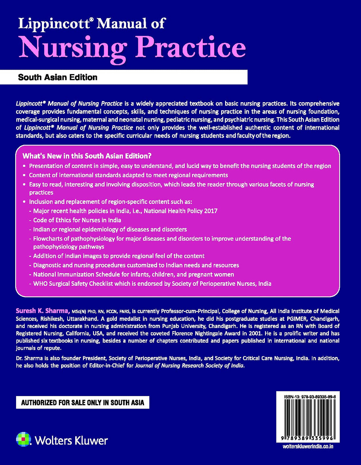 Lippincott Manual Of Nursing Practice, South Asian Edition - Retail Maharaj
