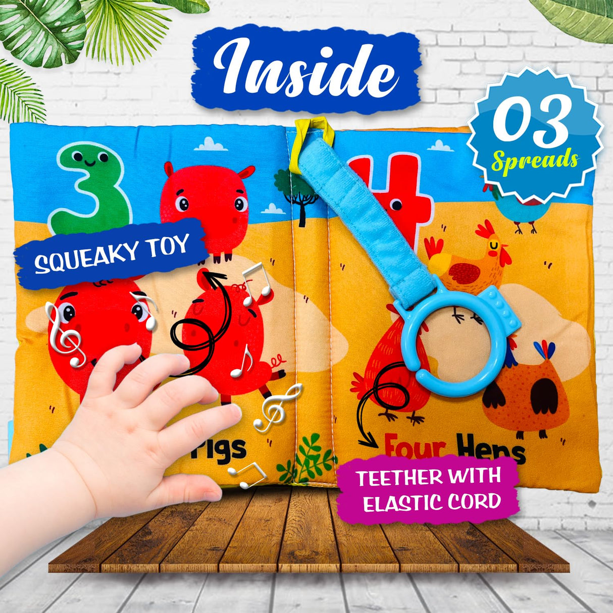 Numbers Cloth Book for Early Learning and Interactive Education for Kids - Retail Maharaj