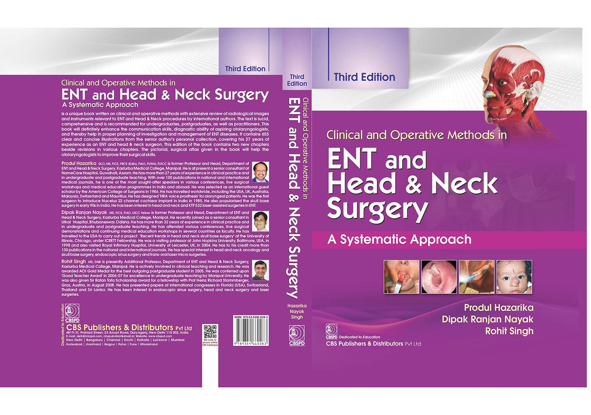 Clinical And Operative Methods In Ent And Head And Neck Surgery A Systematic Approach 3Ed (Hb 2024) - Retail Maharaj