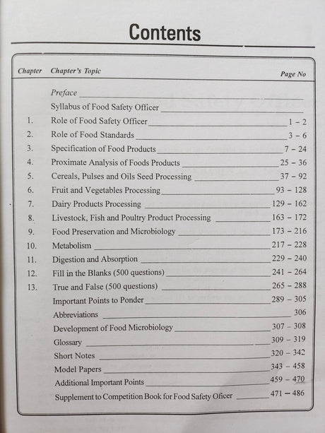 A Competition Book For Food Safety Officer - Retail Maharaj