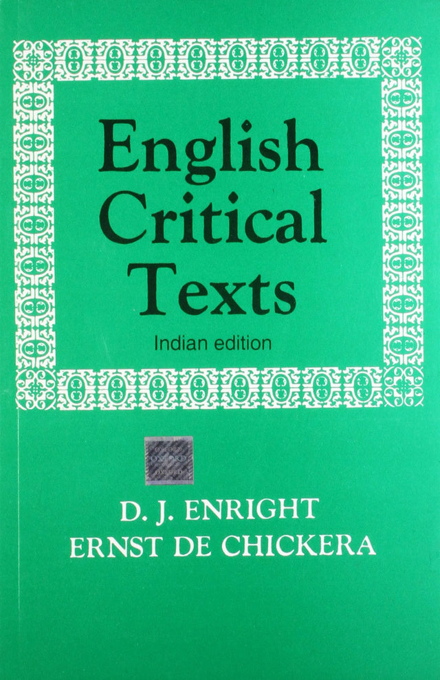 ENGLISH CRITICAL TEXTS - Retail Maharaj