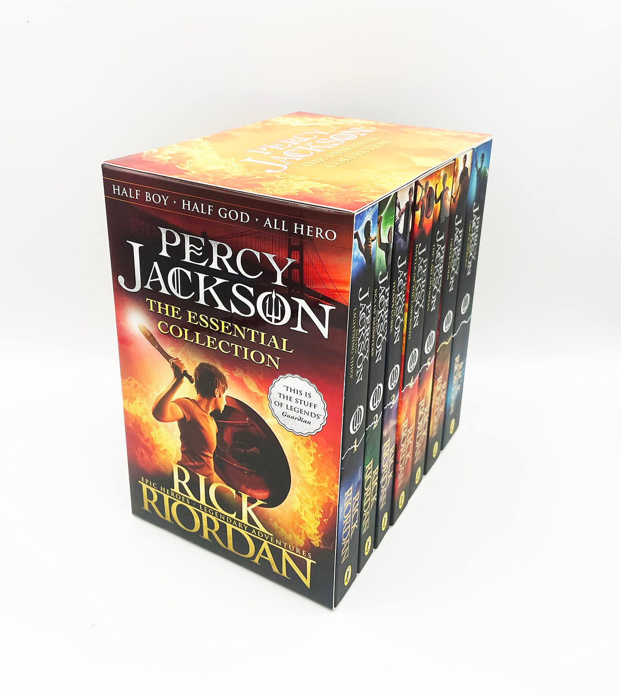 The Essential Percy Jackson Collection (7 Books Set) by Rick Riordan (Lightning Thief, Sea of Monsters, Titan's Curse, Battle of Labyrinth, Last Olympian, Greek Heroes, Greek Gods) - Retail Maharaj