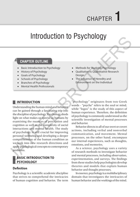 TEXTBOOK OF PSYCHOLOGY - Retail Maharaj