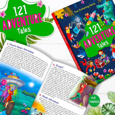 121 Adventure Tales - Illustrated Story Books for Kids and Childrens - Bedtime Traditional Short Stories with Colourful Pictures in English | Hello ... - Ages 3+ Years (121 Short Stories Book) - Retail Maharaj