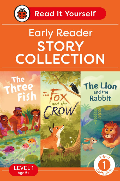 Read It Yourself with Ladybird Level 1 Book 1: Early Reader Omnibus: 3-in-1 Story Collection (The Three Fish, The Fox and the Crow and The Lion and the Rabbit) Ages 5-7 Years Old - Retail Maharaj