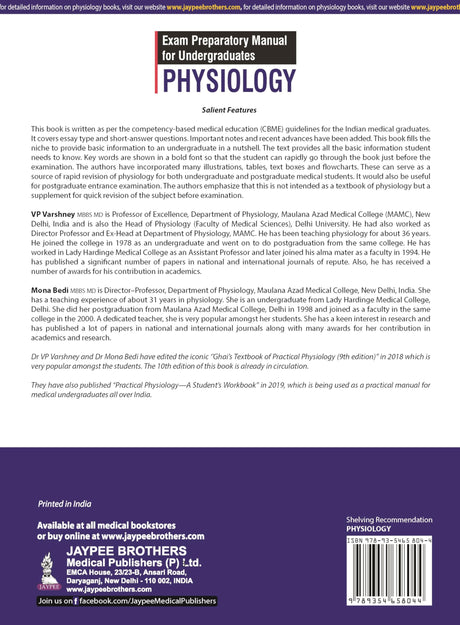 EXAM PREPARATORY MANUAL FOR UNDERGRADUATES PHYSIOLOGY - Retail Maharaj