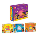 My Little Book of Festivals (Boxset) : Illustrated board books on the Indian festivals of Diwali, Holi and Navratri | Hindu mythology for kids age 3+ - Retail Maharaj