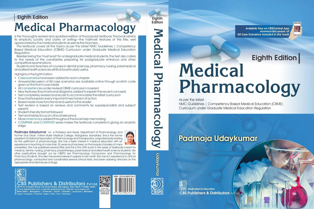 Medical Pharmacology 8ed. | As per the latest NMC Guidelines - 2025 | ISBN - 9789349057043 - Retail Maharaj