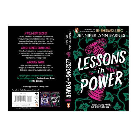 Lessons in Power: Book 2 in the gripping mystery thriller duology from the author of The Inheritance Games (The Fixer, 2) - Retail Maharaj