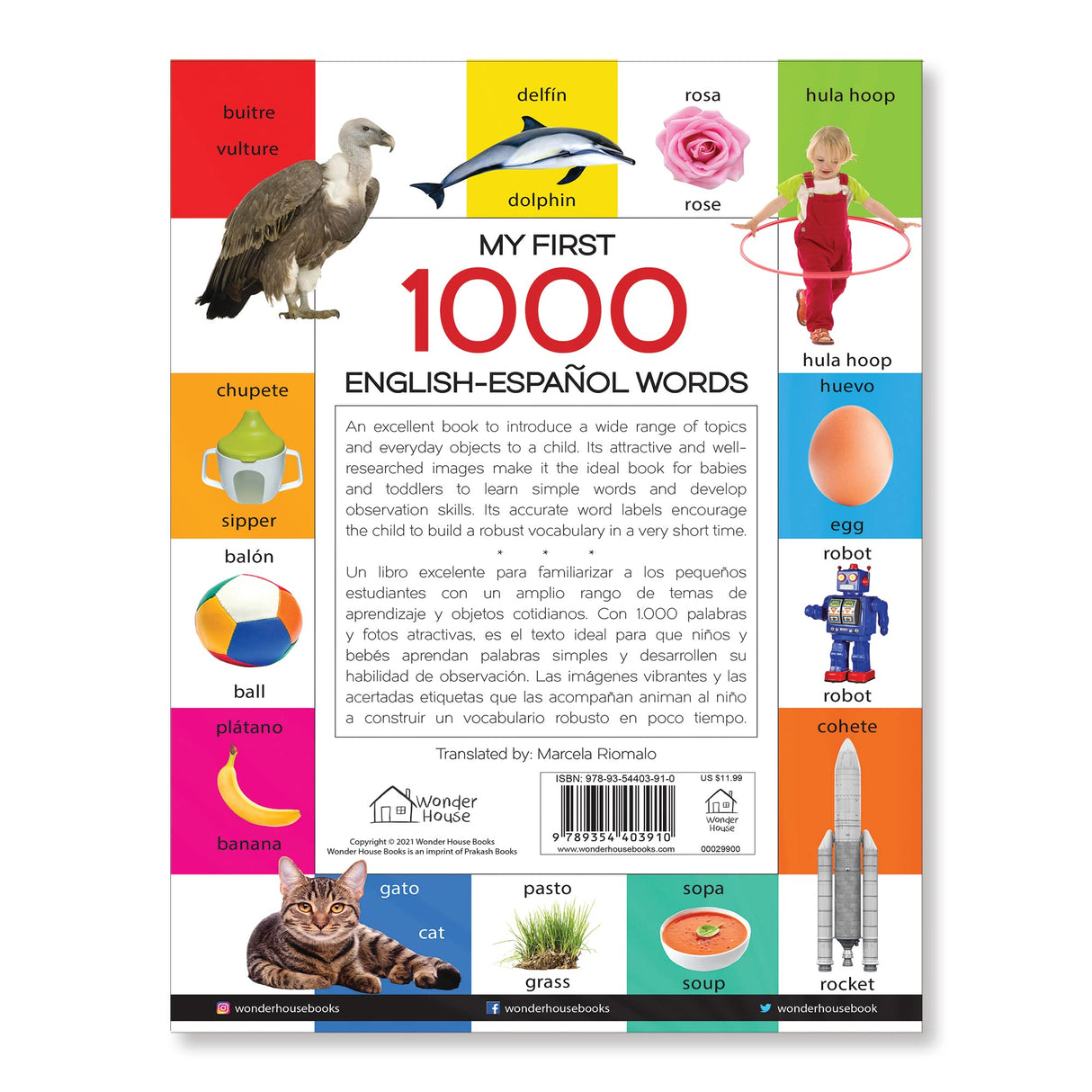 My First 1000 English-Espaňol Words: Early Learning Bilingual Picture Book For Kids - Retail Maharaj