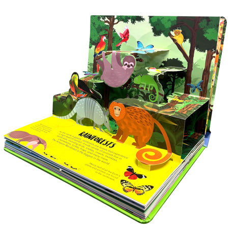 Pop Up Wild Animals Book for Kids: Interactive Learning with Adventure Pop-Up Scenes | Explore the Jungle, Safari & Forest Creatures | Fun Facts & Surprises Inside | Children’s Nature Pop-Up Book - Retail Maharaj