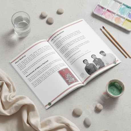Rooftop Artventures of Mata Ni Pachedi - Elementary | PAPERBACK (Softcover) | Children's Drawing & Colouring Art Book | DIY Activites, Step-by-step ... Compositions | gift for children's: English - Retail Maharaj