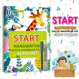 Start Handwriting Practice Alphabet Writing Books English Language - Letter Word and Sentence Writing Practice illustrated Book, Fun and Educational - Ages 2+ Years - Retail Maharaj