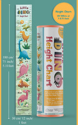Little Dino Height Chart ( Kids' Height Chart | Height Measuring Scale Sticker | Height Chart Wall Sticker for Children | Nursery Decoration) - Retail Maharaj