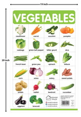 Vegetables - My First Early Learning Wall Chart: For Preschool, Kindergarten, Nursery And Homeschooling (19 Inches X 29 Inches) - Retail Maharaj
