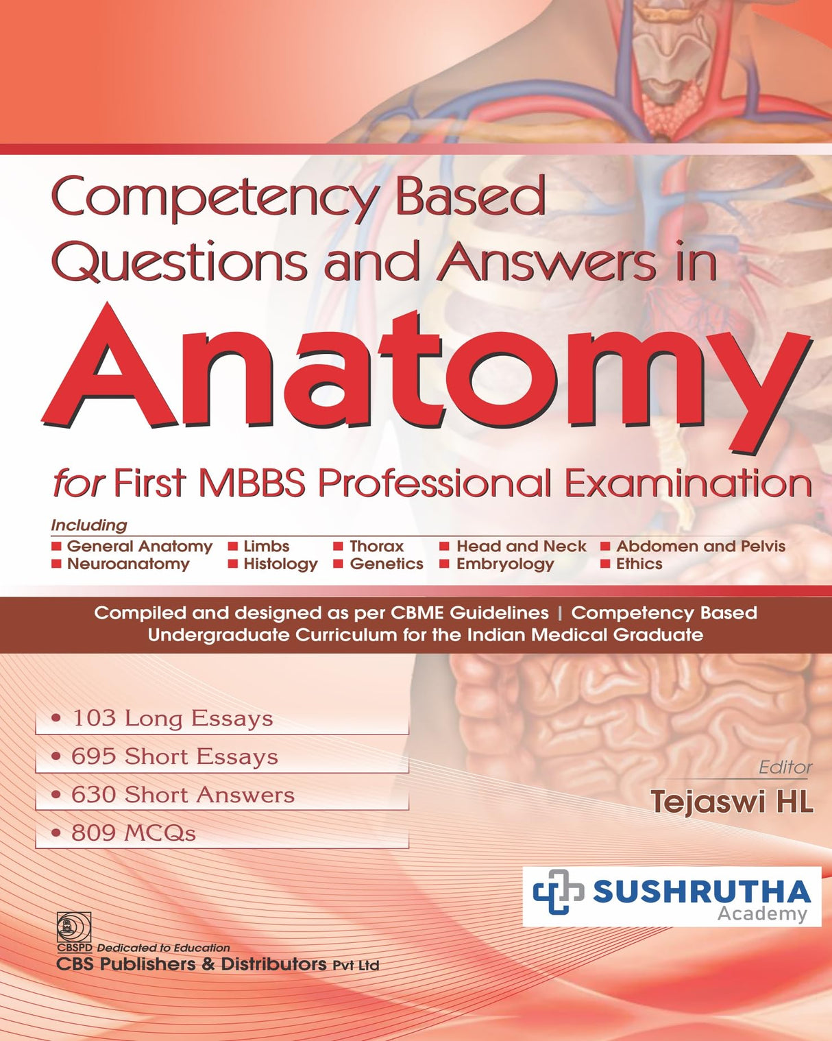 COMPETENCY BASED QUESTIONS AND ANSWERS IN ANATOMY FOR FIRST MBBS PROFESSIONAL EXAMINATION (PB 2022) - Retail Maharaj