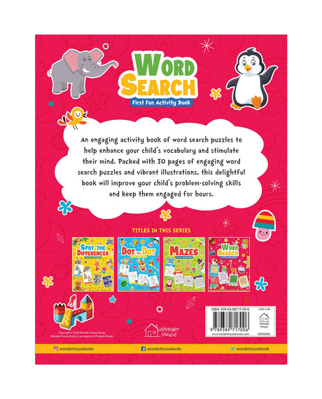 Word Search: First Fun Activity Book for Kids | Beginner Puzzles to Build Vocabulary | Ages 4–7 | 2+ Hours of Interactive Learning - Retail Maharaj