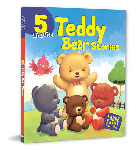 5 Minute Teddy Bear Stories for Children: Heartwarming Collection of Short Tales for Kids | Sweet Adventures of Teddy Bears & Friends | Fun Read-Aloud ... Tales - Large Print (Large Print Story Book) - Retail Maharaj