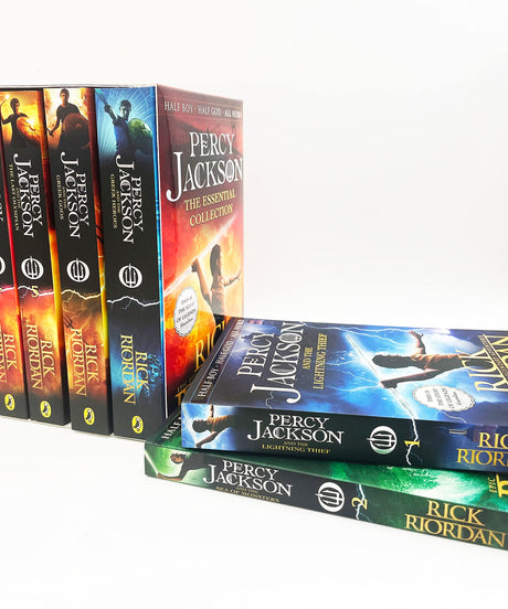 The Essential Percy Jackson Collection (7 Books Set) by Rick Riordan (Lightning Thief, Sea of Monsters, Titan's Curse, Battle of Labyrinth, Last Olympian, Greek Heroes, Greek Gods) - Retail Maharaj