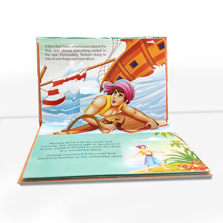 Pop-Up Fairy Tales – Sindbad Story Book for Kids Ages 3–7 Years | Interactive Pop-Up Book with Colorful Illustrations, Magical Sea Voyages, Adventure Stories & Early Reading Enjoyment - Retail Maharaj