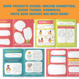 Little Hands Big Hearts Read Think Write Journal Ages 8-9 (Grade 3) | Activity Book for 8-9 Year Old | | Drawing Book for Kids 6-12 | Birthday Return Gift for Kids | Reading & Comprehension Book - Retail Maharaj