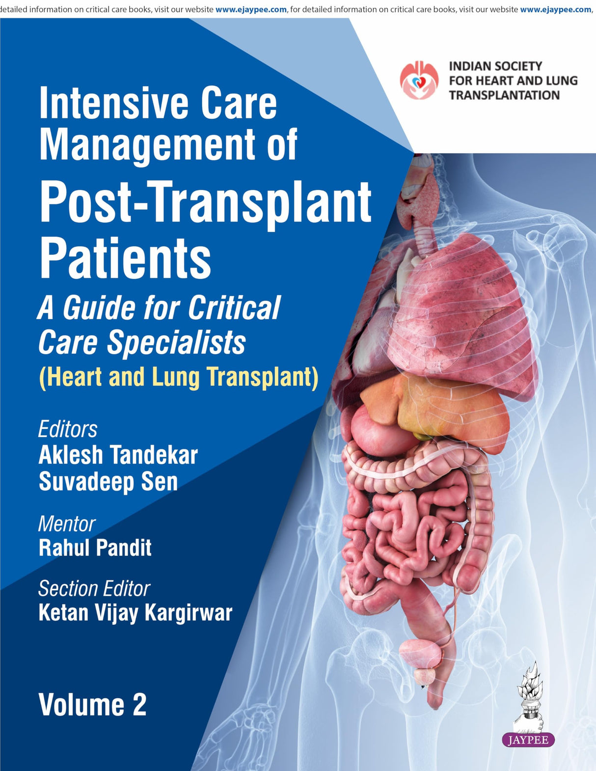 INTENSIVE CARE MANAGEMENT OF POST-TRANSPLANT PATIENTS: A GUIDE FOR CRITICAL CARE SPECIALISTS VOL.2 - Retail Maharaj