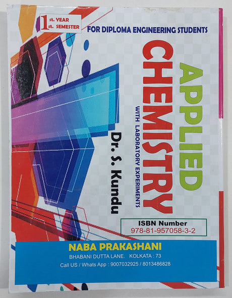 A Textbook of APPLIED CHEMISTRY for Diploma Engineering 1st Semester - Retail Maharaj