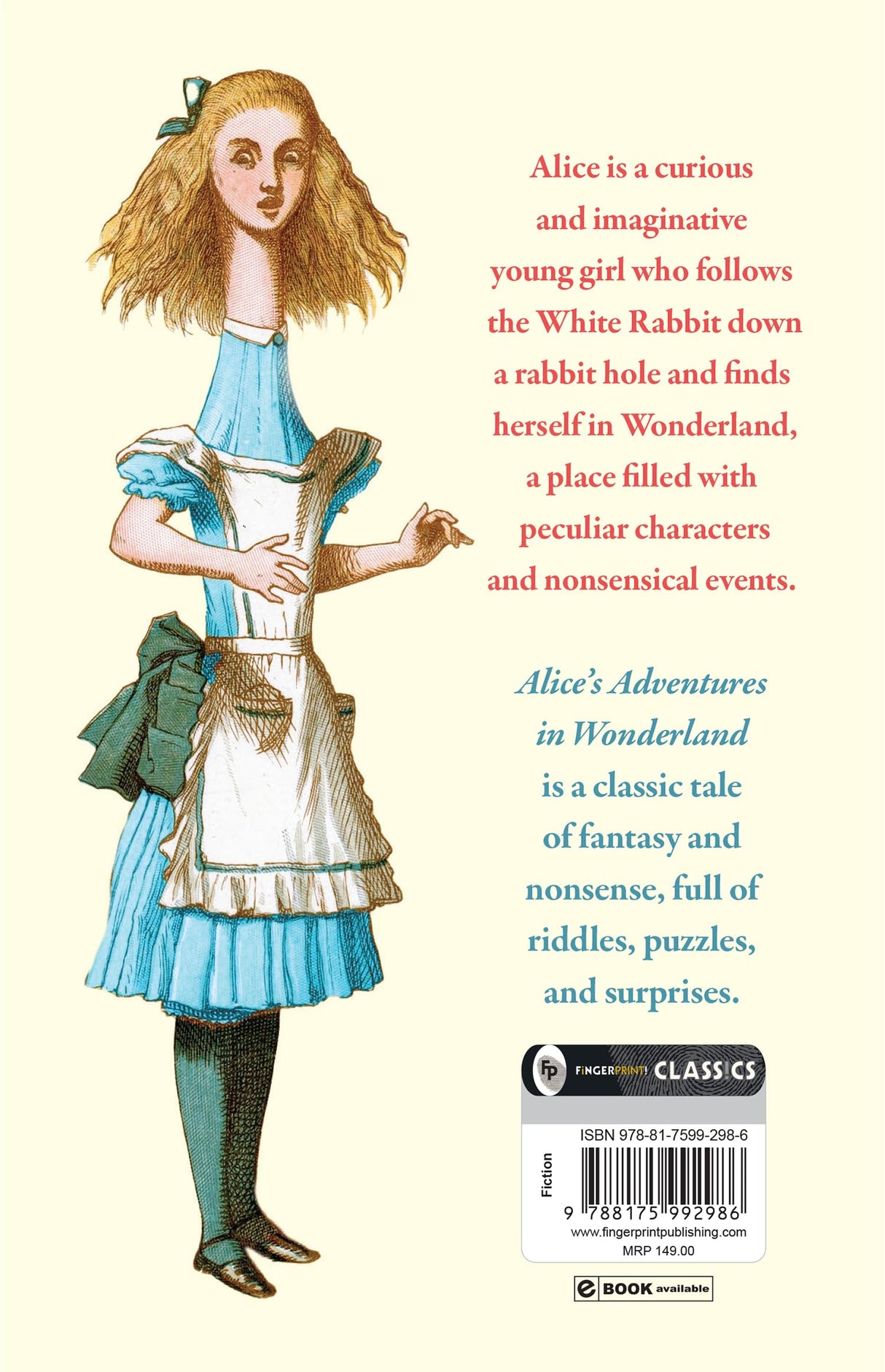 Alice In Wonderland By Lewis Carroll - Fantasy Adventure | Quirky Characters | Surreal And Captivating Nonsensical Tale | A Timeless Classic | Ignites Imagination [Paperback] Lewis Carroll - Retail Maharaj