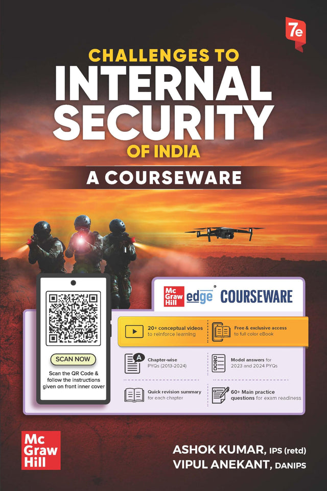 Challenges to Internal Security of India Courseware, 7e for UPSC 2026 | 20+ Conceptual Videos | 60+ Mains Practice Ques. | Colour ebook | Chapterwise PYQs (2013-2024) | Model Answers (2023-2024 PYQs) - Retail Maharaj