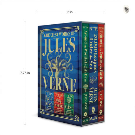 Greatest Works of Jules Verne: 20,000 Leagues Under the Sea, Journey to the Centre of the Earth, Around the World in Eighty Days (Deluxe Hardbound Edition | Boxed Set) - Retail Maharaj
