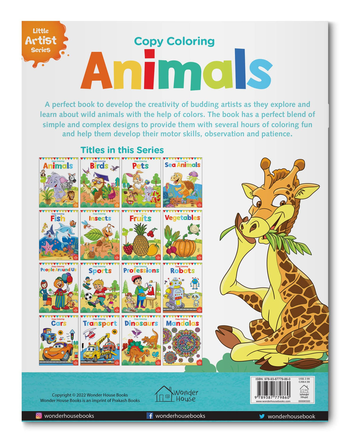 Little Artist Series Animals: Copy Colour Books - Retail Maharaj