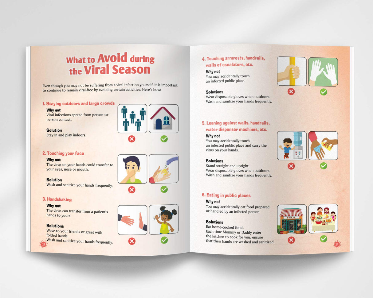 Viral Infections - A Hygiene Guide And Sticker Activity Book For Children - Retail Maharaj