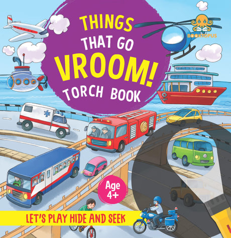 Booktopus Torch Discovery Book - Things That Go Vroom! Hidden Picture Book with Torch - Learning Activity Books for Kids 4+ Years - Interacti: Torch Book - Retail Maharaj