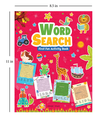 Word Search: First Fun Activity Book for Kids | Beginner Puzzles to Build Vocabulary | Ages 4–7 | 2+ Hours of Interactive Learning - Retail Maharaj