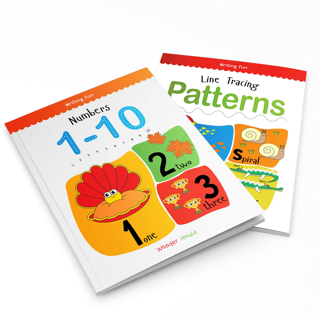 Writing Practice Workbooks - Pack of 4 Early Writing Books for Kids (Writing Fun Series): Write and Practice Capital Letters, Small Letters, Line Tracing Patterns & Numbers 1–10 | Pre-Writing Skills Workbook Set for Preschool & Kindergarten | Ages 3–6 Yea - Retail Maharaj