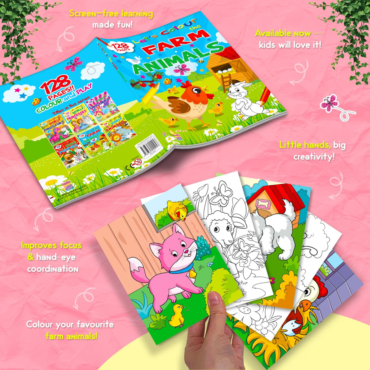 Let’s Colour the Farm Animals: Activity & Colouring Book for Kids Ages 3–9 | Perfect Gift for Drawing, Painting & Creativity | Premium Paper Quality - Retail Maharaj