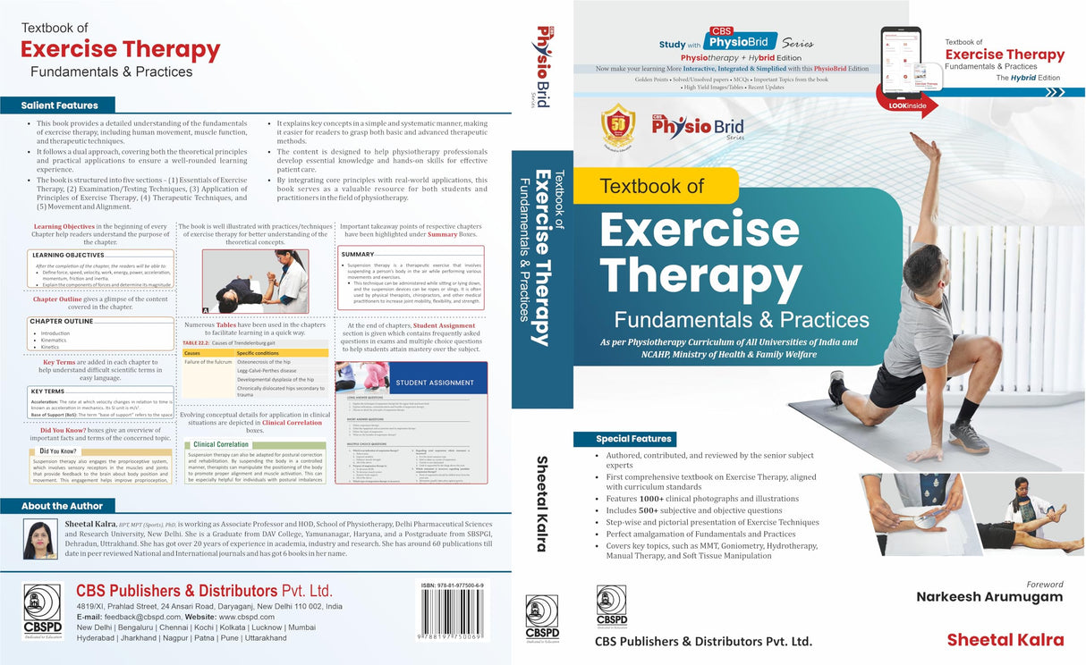 Textbook of Exercise Therapy-Fundamentals and Practices Pb- 2025 , ISBN - 9788197750069 - Retail Maharaj