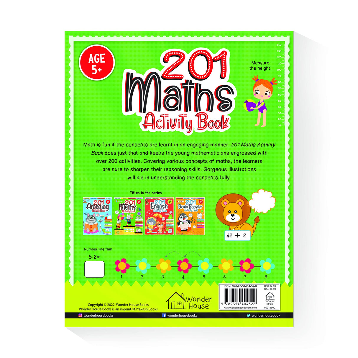 201 Maths Activity Book: Fun Activities and Practice Sheets | Learn Counting, Addition & Subtraction | Ages 4–7 | 3 Hours of Interactive Learning - Retail Maharaj
