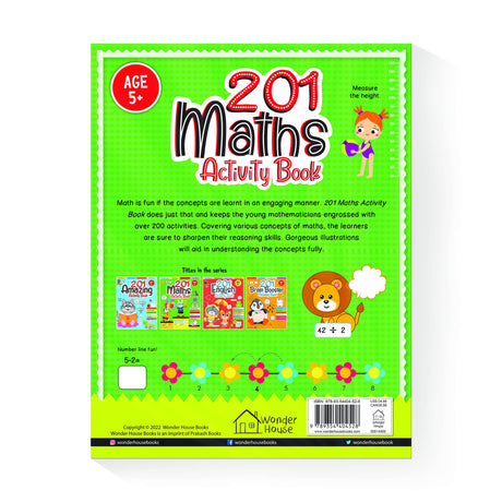201 Maths Activity Book: Fun Activities and Practice Sheets | Learn Counting, Addition & Subtraction | Ages 4–7 | 3 Hours of Interactive Learning - Retail Maharaj