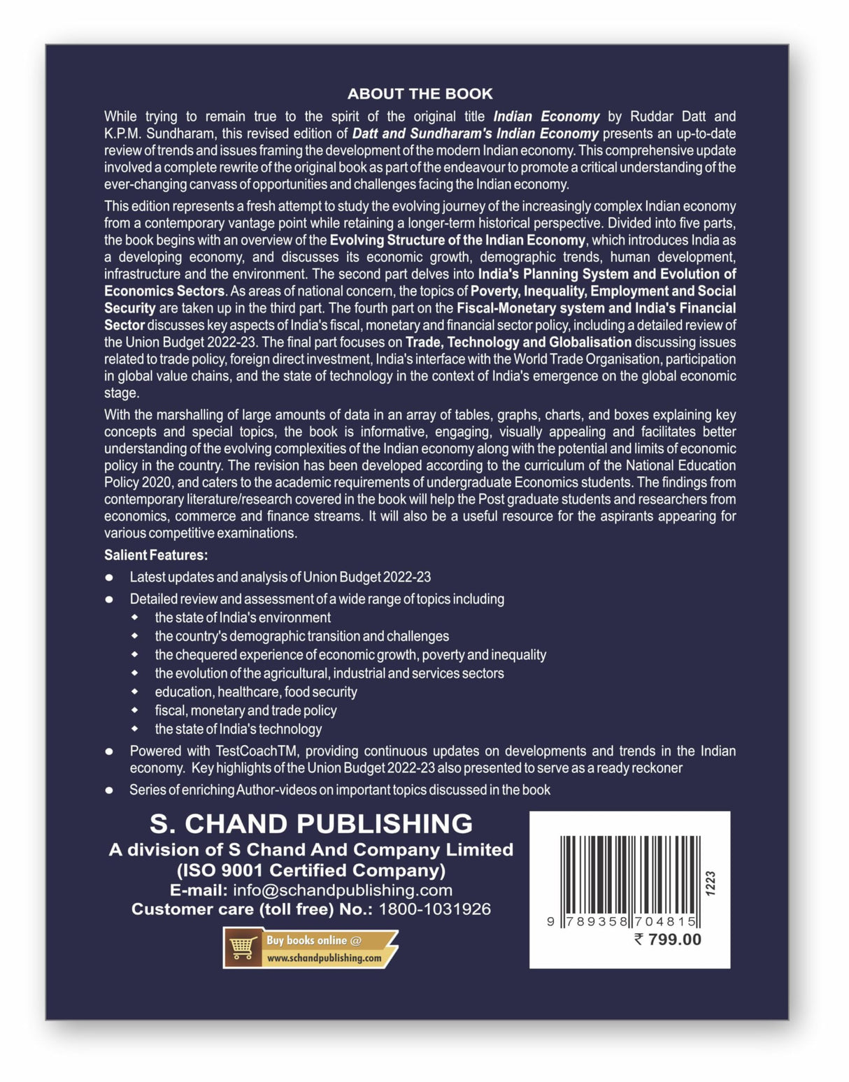 Datt & Sundharam's Indian Economy 73rd Edition - Retail Maharaj