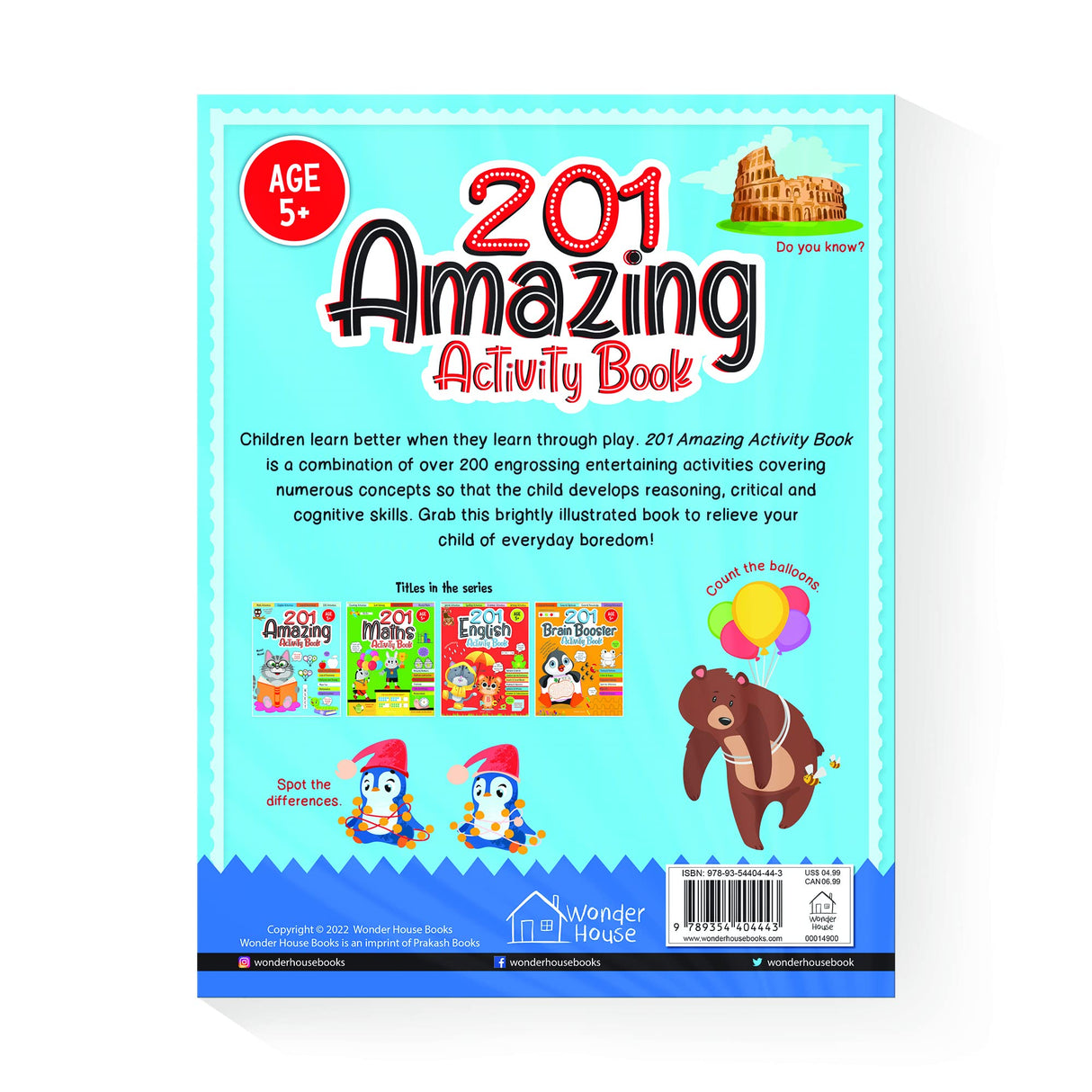 201 Amazing Activity Book: Fun Activities and Puzzles | Spot the Difference, Logical Reasoning, Patterns & Tracing | Ages 6–10 | 5+ Hours of Fun and Learning - Retail Maharaj