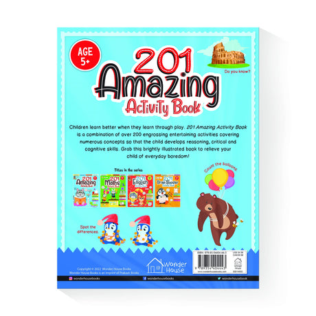201 Amazing Activity Book: Fun Activities and Puzzles | Spot the Difference, Logical Reasoning, Patterns & Tracing | Ages 6–10 | 5+ Hours of Fun and Learning - Retail Maharaj