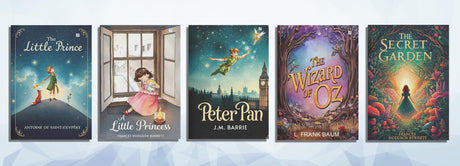 Timeless Children's Classics (Set of 5 Books) | The Little Prince | The Secret Garden | Peter Pan book | Wizard of Oz | A Little Princess | Books for Kids 9-12 years | Gift Box | Kids Gift | Gift Set - Retail Maharaj