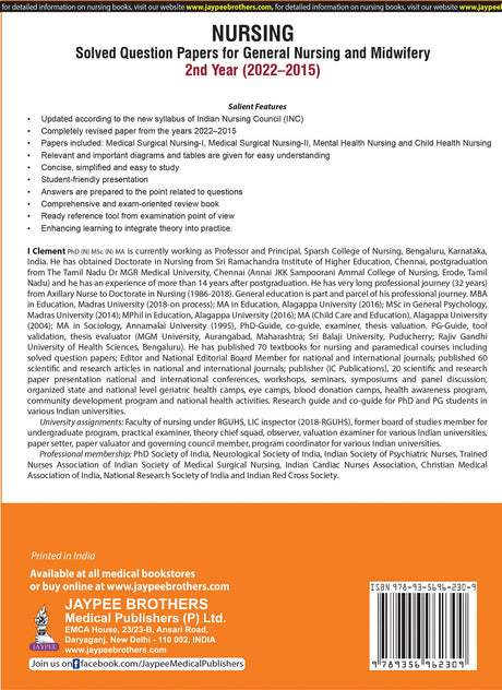 NURSING SOLVED QUESTION PAPERS FOR GENERAL NURSING AND MIDWIFERY—2ND YEAR (2022–2015) - Retail Maharaj
