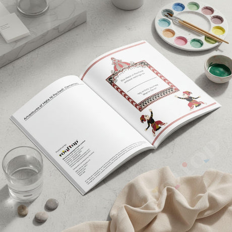 Rooftop Artventures of Mata Ni Pachedi - Elementary | PAPERBACK (Softcover) | Children's Drawing & Colouring Art Book | DIY Activites, Step-by-step ... Compositions | gift for children's: English - Retail Maharaj