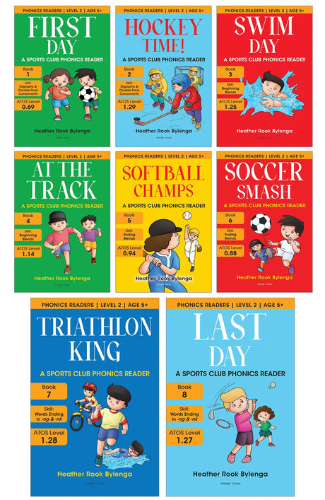 Phonics Readers Level 2 - Sports Club (Pack of 8) - Retail Maharaj